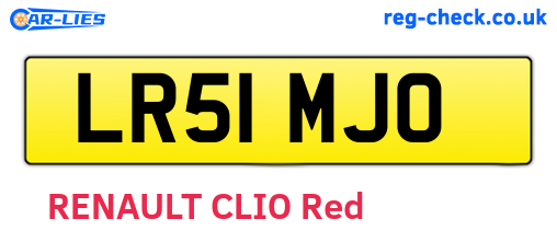 LR51MJO are the vehicle registration plates.