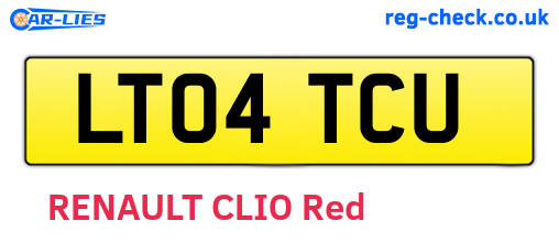 LT04TCU are the vehicle registration plates.