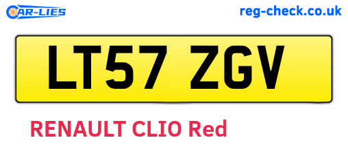 LT57ZGV are the vehicle registration plates.