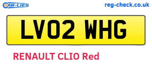 LV02WHG are the vehicle registration plates.