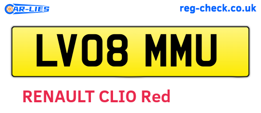 LV08MMU are the vehicle registration plates.