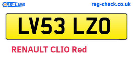 LV53LZO are the vehicle registration plates.