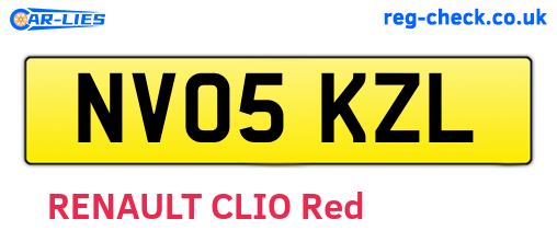 NV05KZL are the vehicle registration plates.