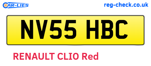 NV55HBC are the vehicle registration plates.
