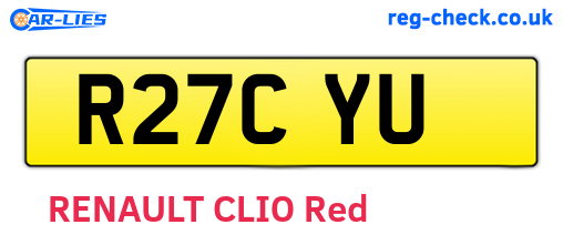 R27CYU are the vehicle registration plates.