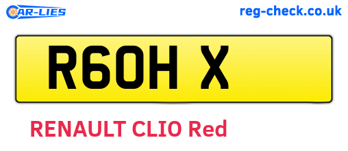 R6OHX are the vehicle registration plates.
