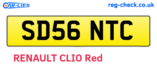 SD56NTC are the vehicle registration plates.