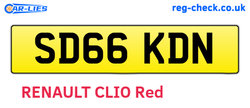 SD66KDN are the vehicle registration plates.