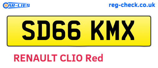 SD66KMX are the vehicle registration plates.