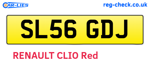 SL56GDJ are the vehicle registration plates.