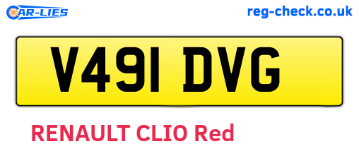 V491DVG are the vehicle registration plates.