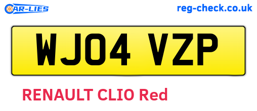 WJ04VZP are the vehicle registration plates.