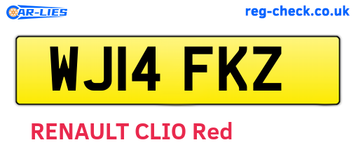 WJ14FKZ are the vehicle registration plates.