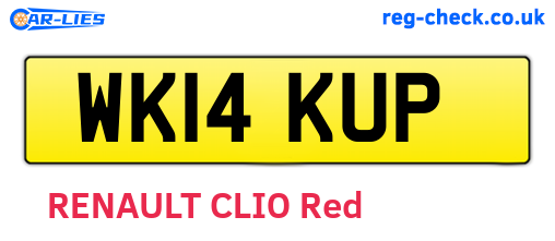 WK14KUP are the vehicle registration plates.