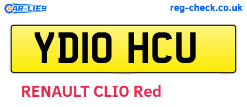 YD10HCU are the vehicle registration plates.