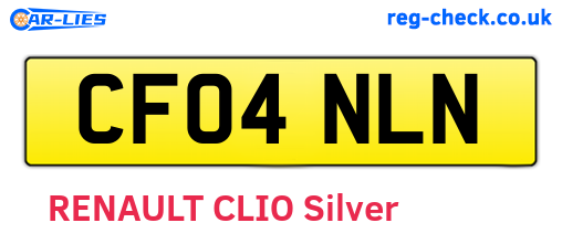 CF04NLN are the vehicle registration plates.