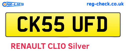 CK55UFD are the vehicle registration plates.