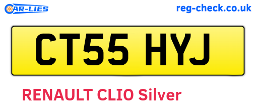 CT55HYJ are the vehicle registration plates.