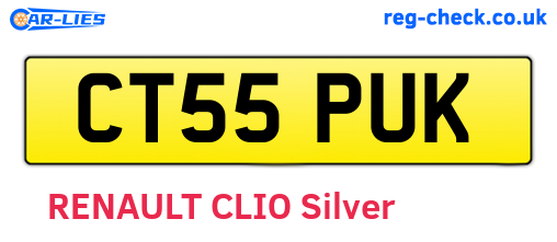 CT55PUK are the vehicle registration plates.