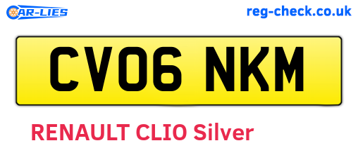 CV06NKM are the vehicle registration plates.