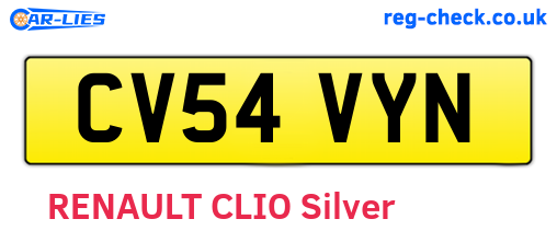 CV54VYN are the vehicle registration plates.