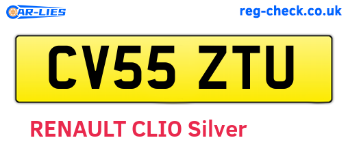 CV55ZTU are the vehicle registration plates.