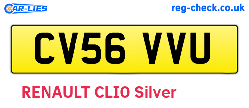 CV56VVU are the vehicle registration plates.