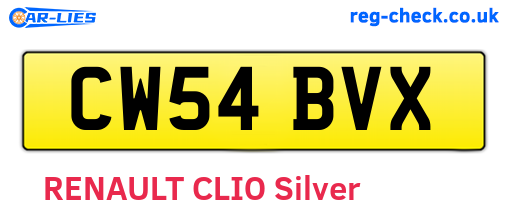 CW54BVX are the vehicle registration plates.