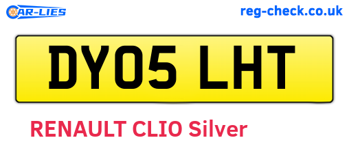 DY05LHT are the vehicle registration plates.
