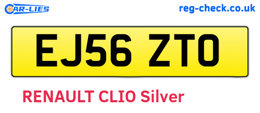 EJ56ZTO are the vehicle registration plates.