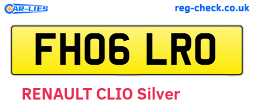 FH06LRO are the vehicle registration plates.