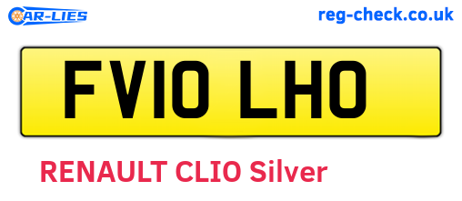 FV10LHO are the vehicle registration plates.