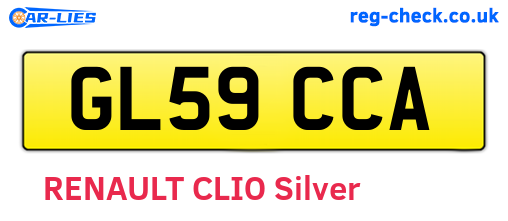 GL59CCA are the vehicle registration plates.