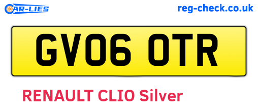 GV06OTR are the vehicle registration plates.