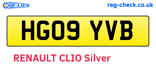 HG09YVB are the vehicle registration plates.