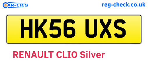 HK56UXS are the vehicle registration plates.