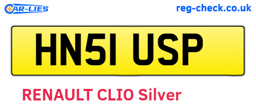 HN51USP are the vehicle registration plates.