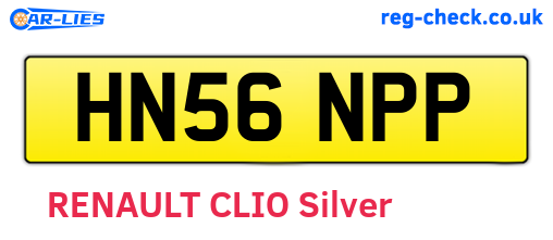 HN56NPP are the vehicle registration plates.