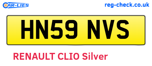 HN59NVS are the vehicle registration plates.