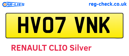 HV07VNK are the vehicle registration plates.