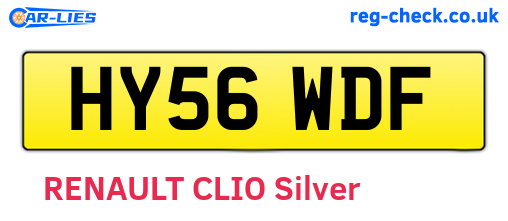 HY56WDF are the vehicle registration plates.