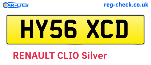 HY56XCD are the vehicle registration plates.