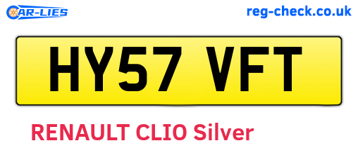 HY57VFT are the vehicle registration plates.