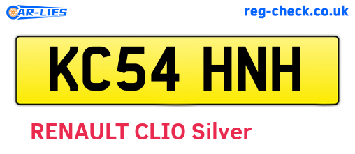 KC54HNH are the vehicle registration plates.