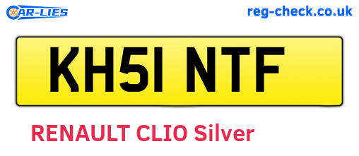 KH51NTF are the vehicle registration plates.