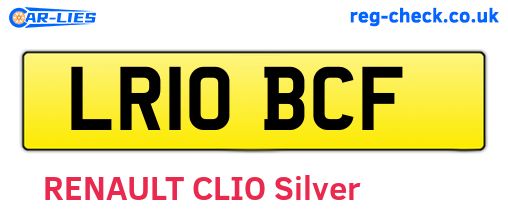 LR10BCF are the vehicle registration plates.