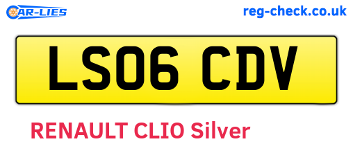 LS06CDV are the vehicle registration plates.