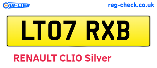 LT07RXB are the vehicle registration plates.