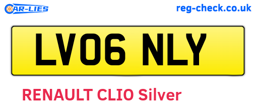 LV06NLY are the vehicle registration plates.
