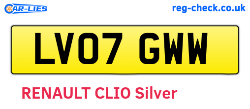 LV07GWW are the vehicle registration plates.